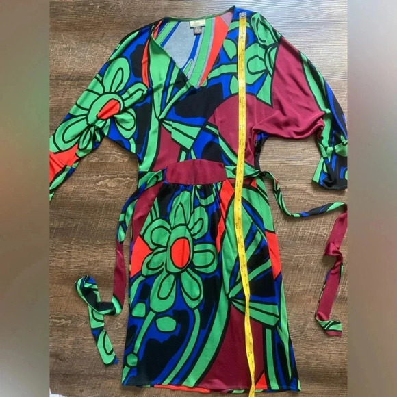 ISSA London mod style designer dress abstract colorful size 4 EUC chic trendy - Picture 8 of 16